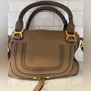 Chloe Marcie Medium Satchel - tan